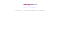 Desktop Screenshot of ehostingsupport.com
